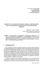 España y el Convenio Marco para la Protección de las Minorías Nacionales: una reflexión crítica
